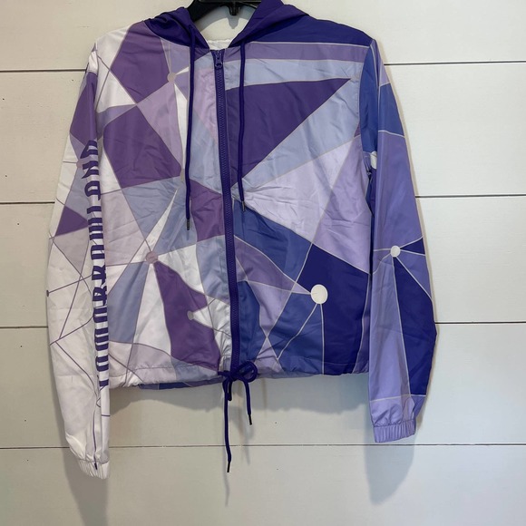 NWT Disney Park Tomorrowland Zip Up Lightweight Jacket Purple‎ sz Small - Picture 1 of 5